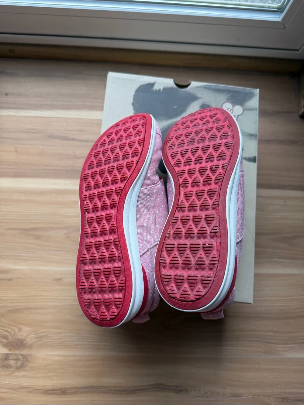 Skechers Red Polka Dot Canvas Sneakers with White Laces